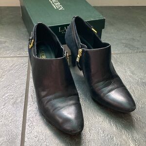 Lauren Ralph Lauren black heel boots 7.5 with 3” heel